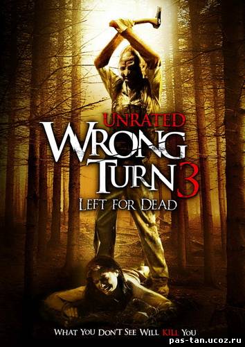 Скачать Поворот не туда 3 / Wrong Turn 3: Left for Dead (2009) DVDRip 1,37 GB / 700MB бесплатно